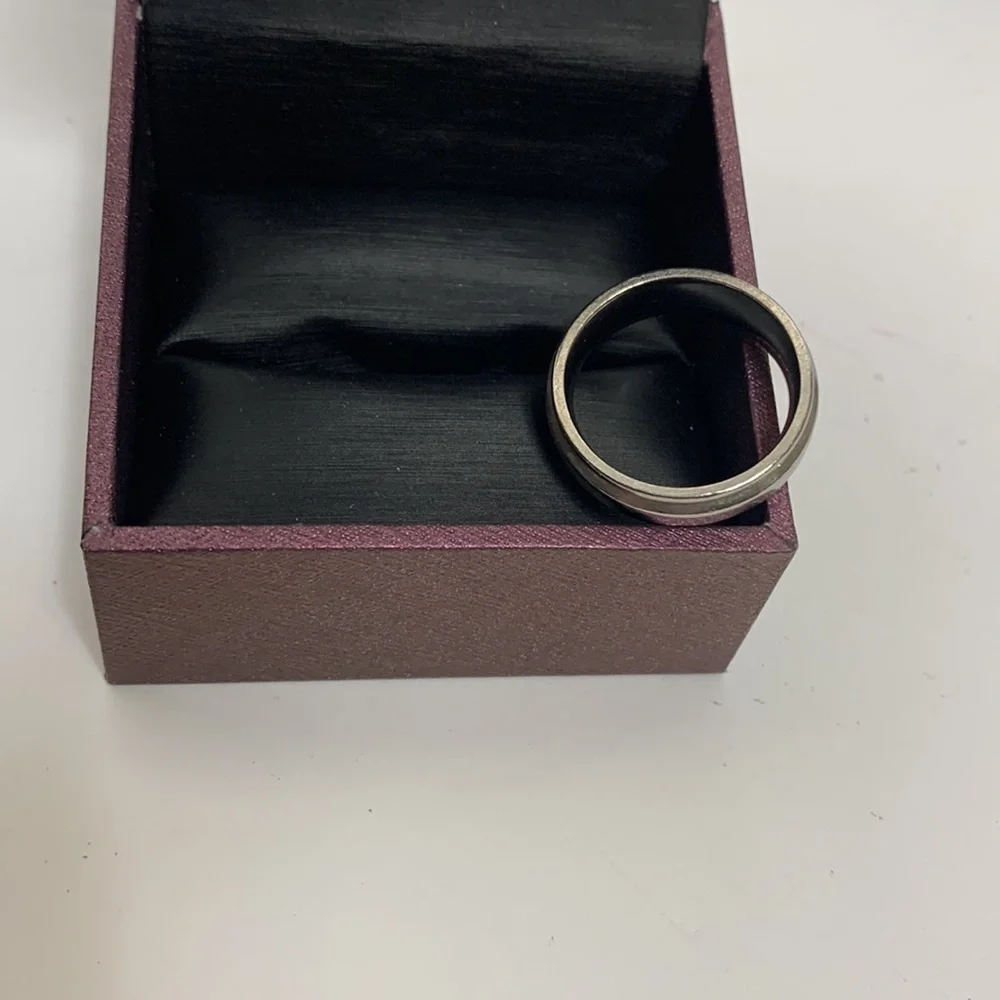 Gordon’s Jewelers | Silver Simple Mens Steel Ring | Engagement Wedding Promise - Picture 3 of 6